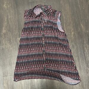H&M Sleeveless Patterned Blouse